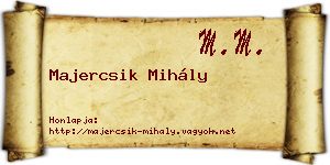 Majercsik Mihály névjegykártya