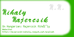 mihaly majercsik business card